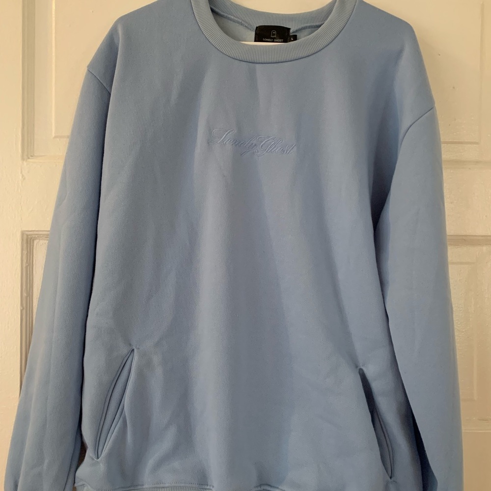 Size L. Brand new Lonely ghost blue sweatshirt.